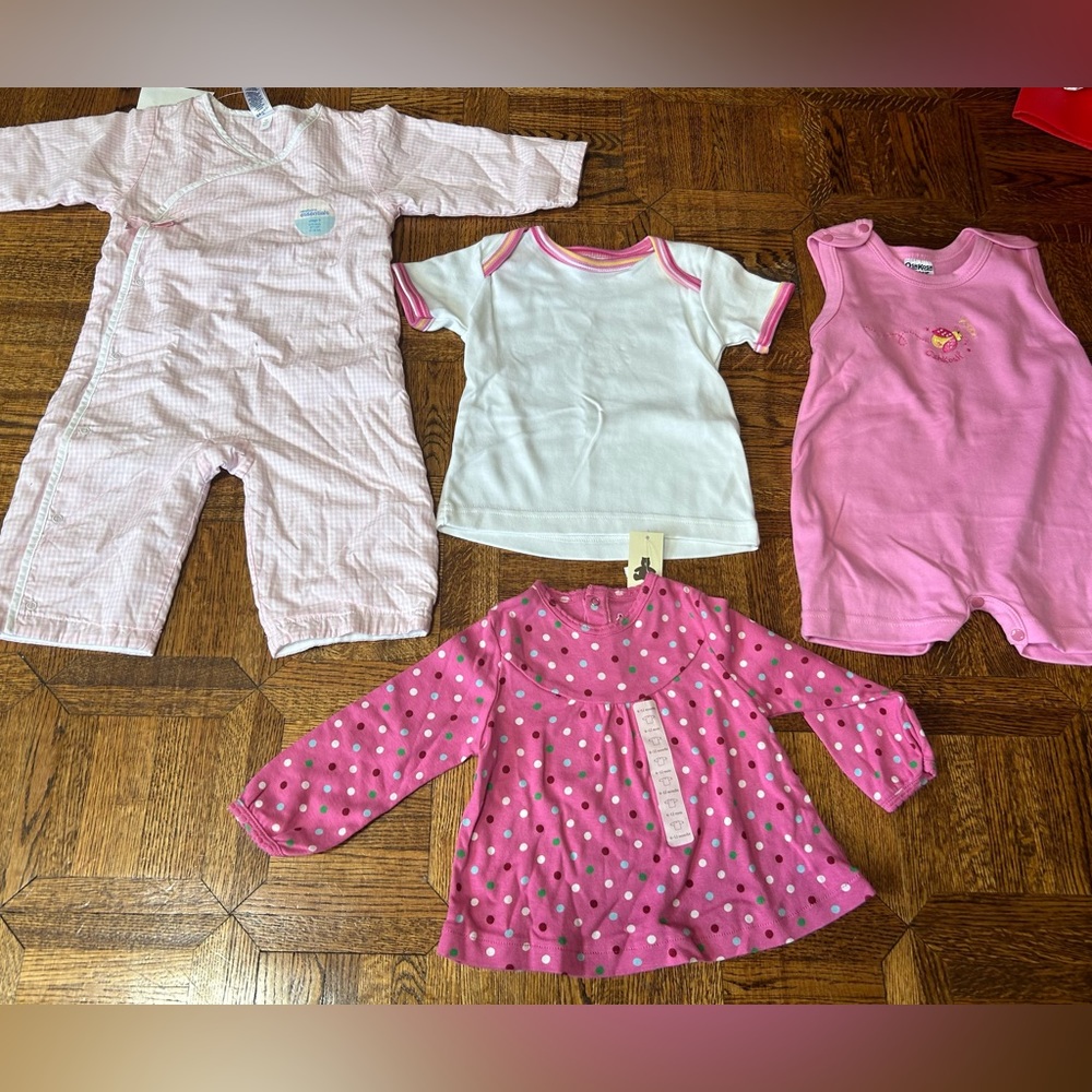 BNWT 4 piece pink lot of 6-12months clothes